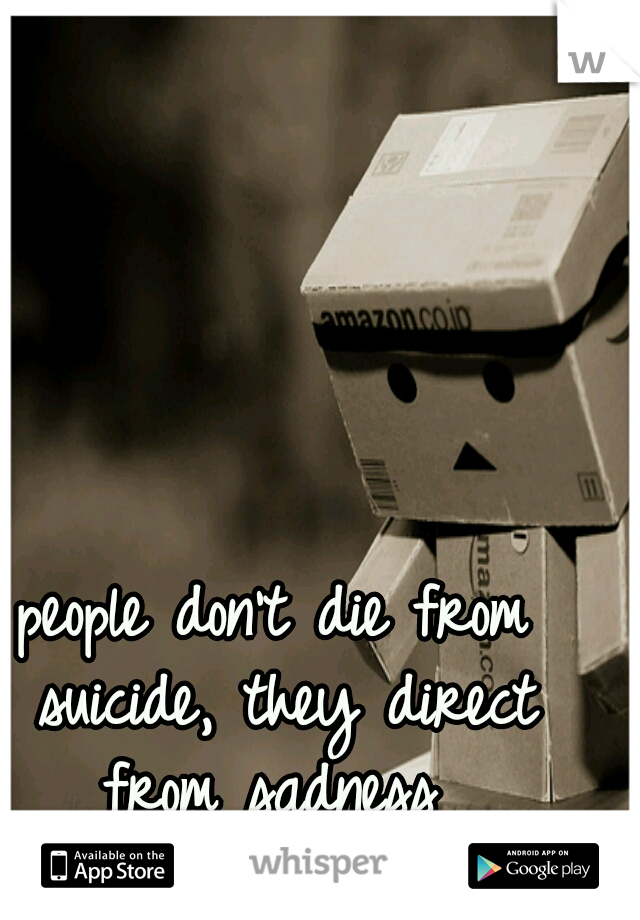people don't die from suicide, they direct from sadness 