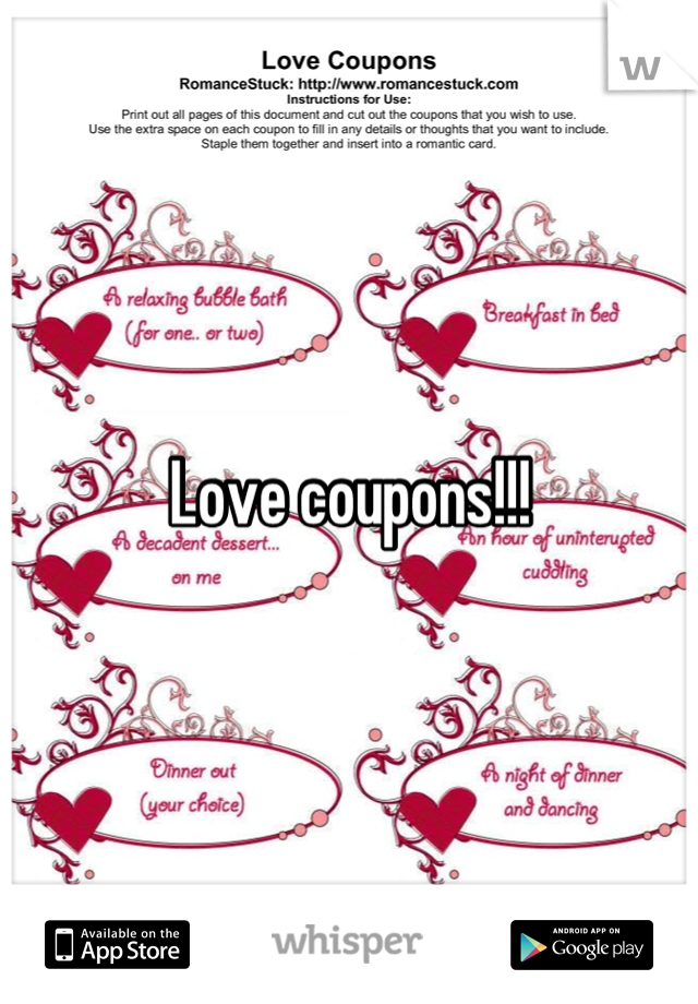 Love coupons!!!