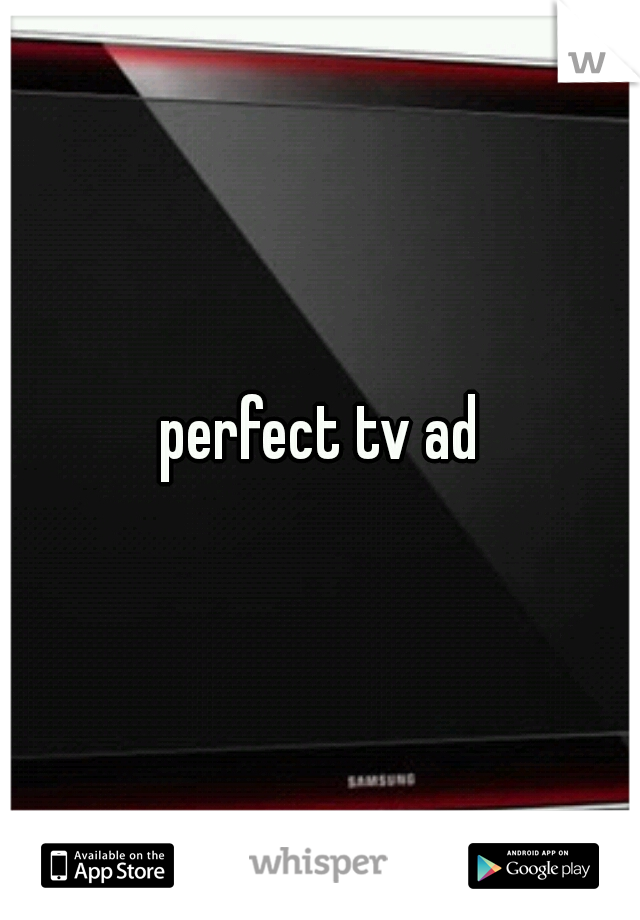 perfect tv ad