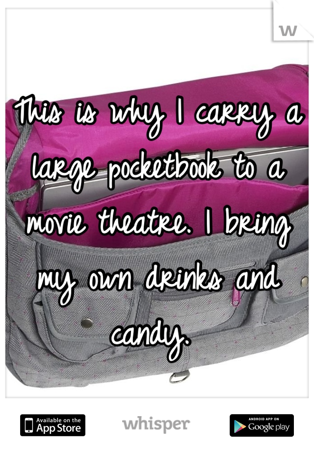 This is why I carry a large pocketbook to a movie theatre. I bring my own drinks and candy. 