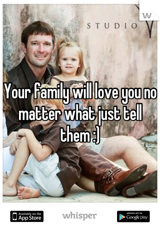 Your family will love you no matter what just tell them :)