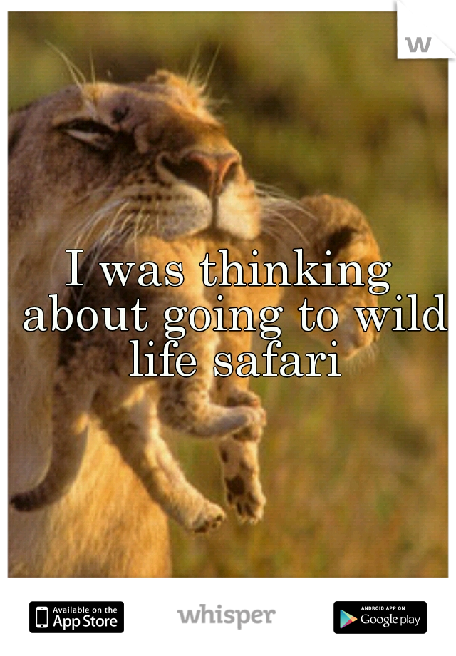 I was thinking about going to wild life safari