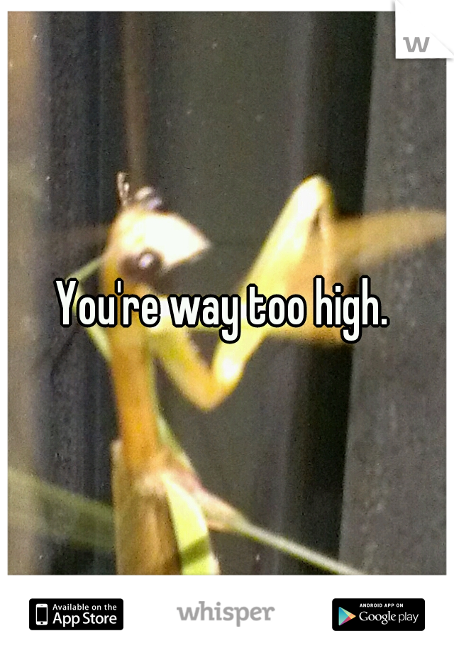 You're way too high. 