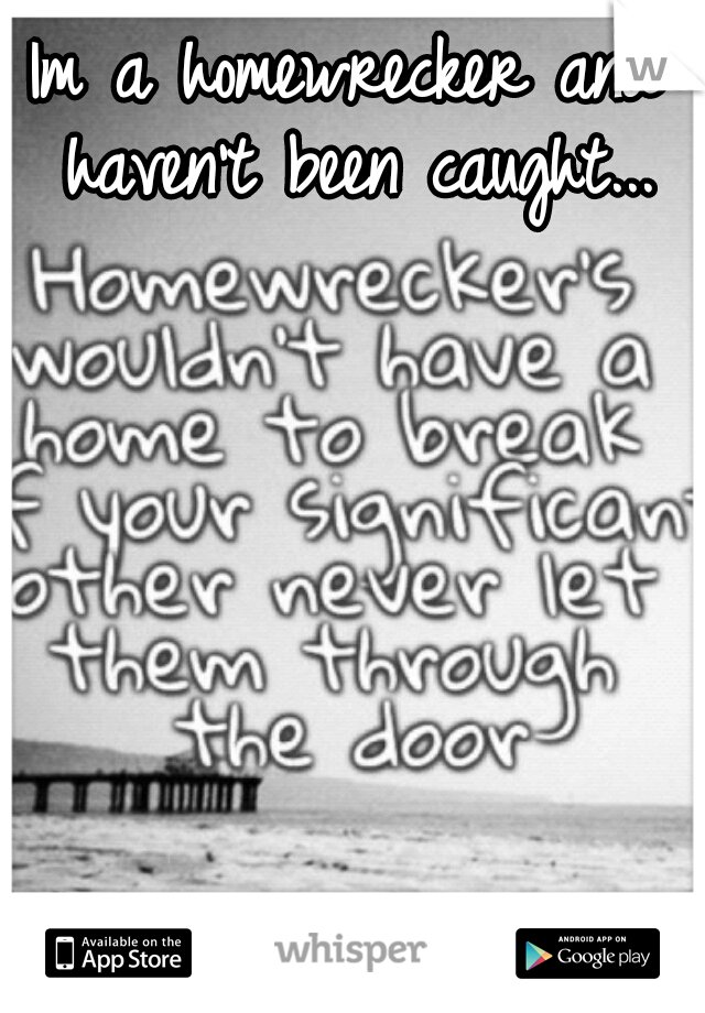 Im a homewrecker and haven't been caught...
