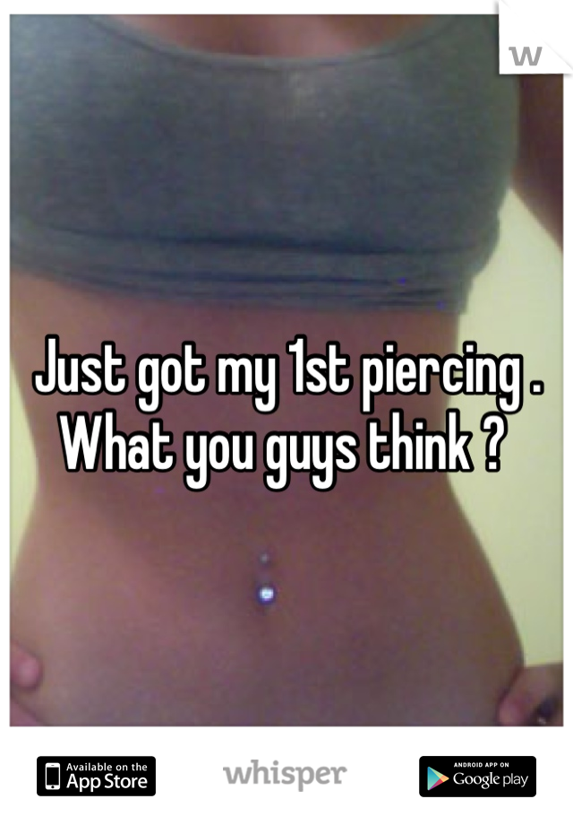 Just got my 1st piercing . What you guys think ? 