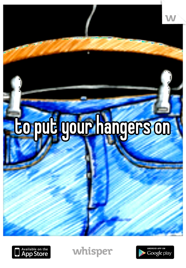 to put your hangers on