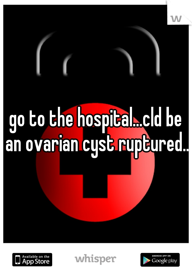 go to the hospital...cld be an ovarian cyst ruptured..