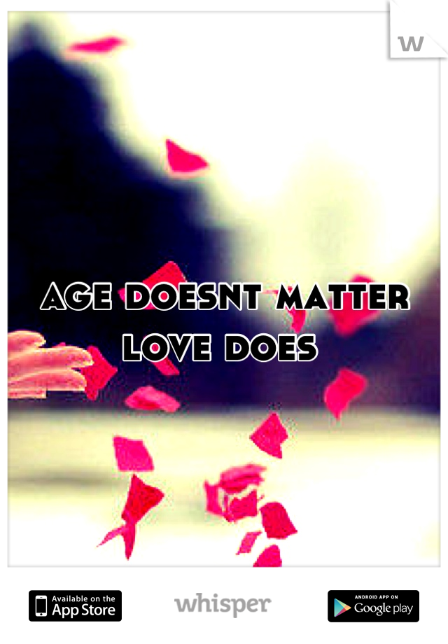 age doesnt matter love does 