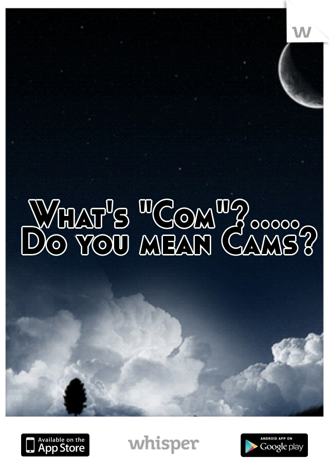 What's "Com"?..... Do you mean Cams?