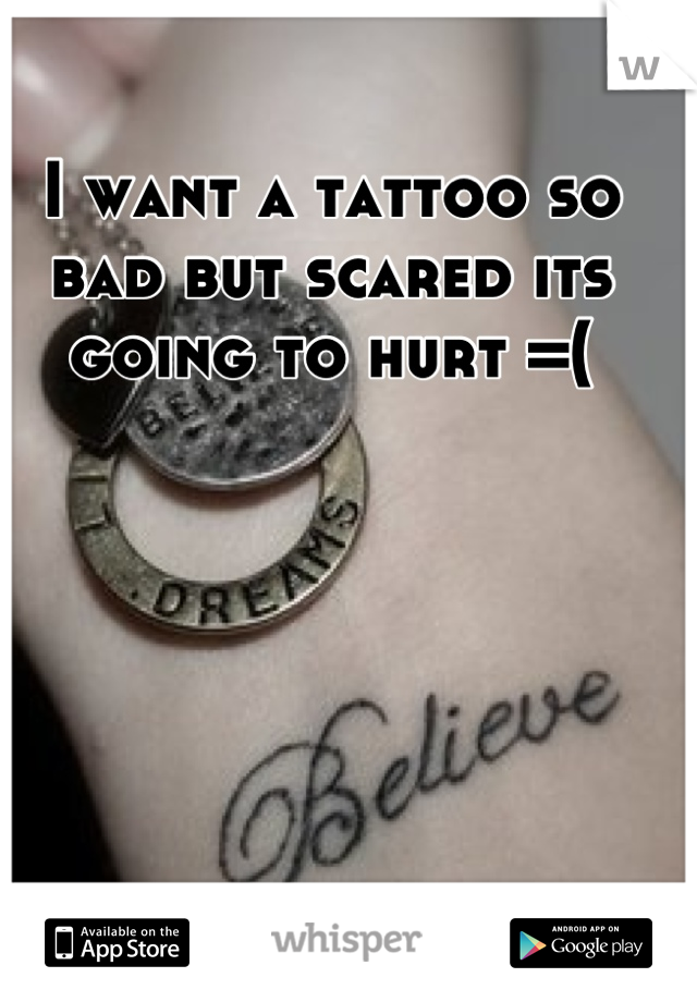 I want a tattoo so bad but scared its going to hurt =(