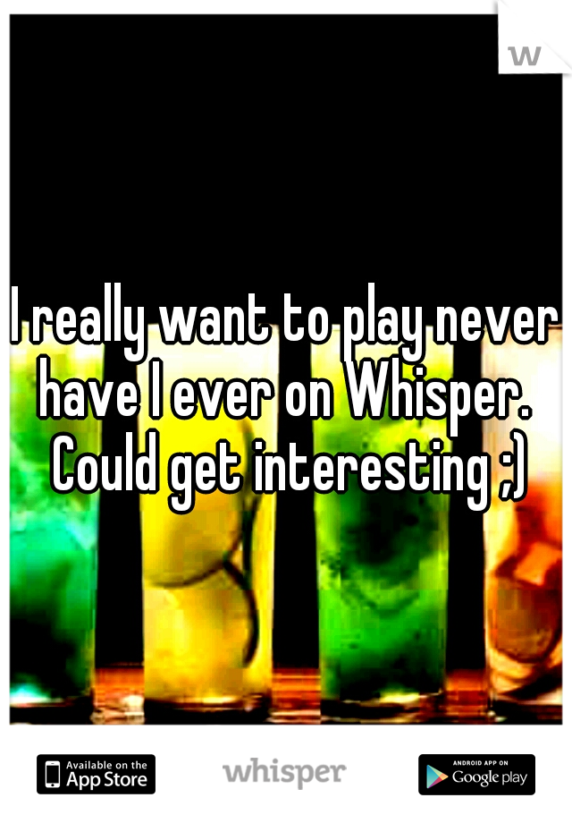 I really want to play never have I ever on Whisper.  Could get interesting ;)
