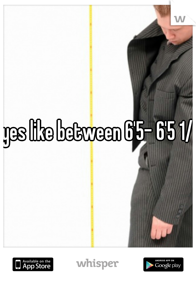 yes like between 6'5- 6'5 1/2
