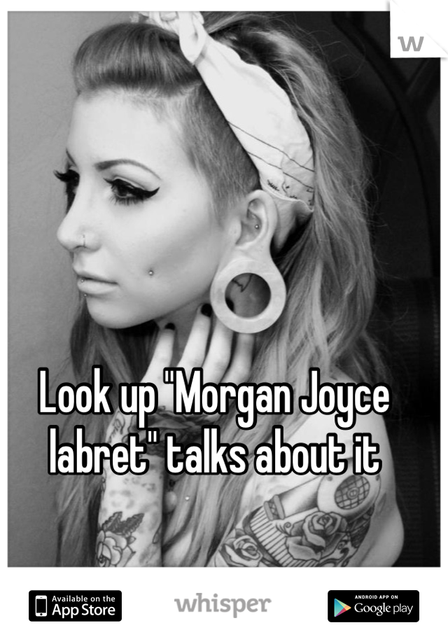Look up "Morgan Joyce labret" talks about it