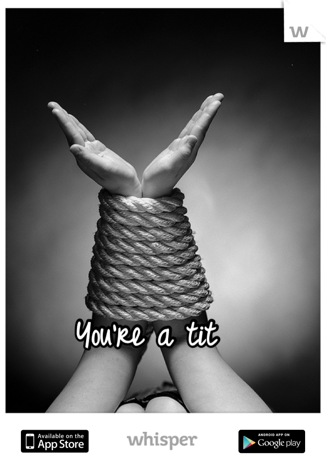 You're a tit 