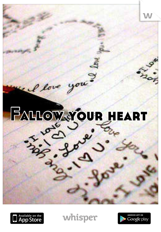 Fallow your heart 
