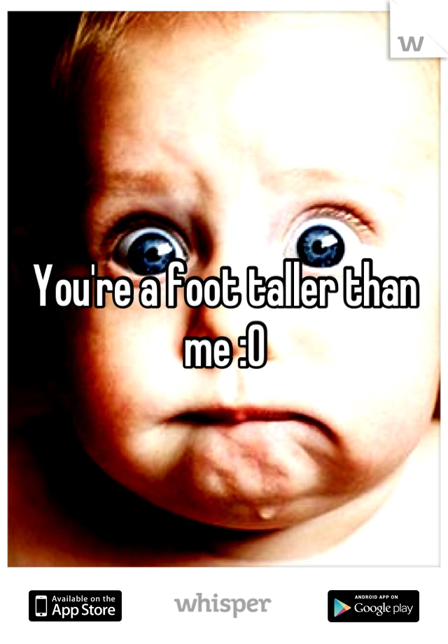 You're a foot taller than me :O