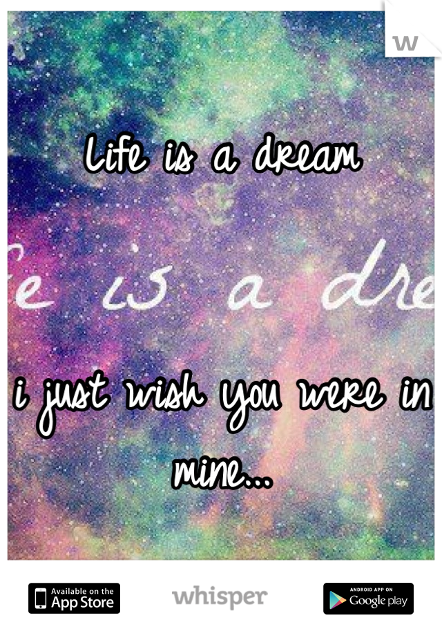 Life is a dream


i just wish you were in mine...