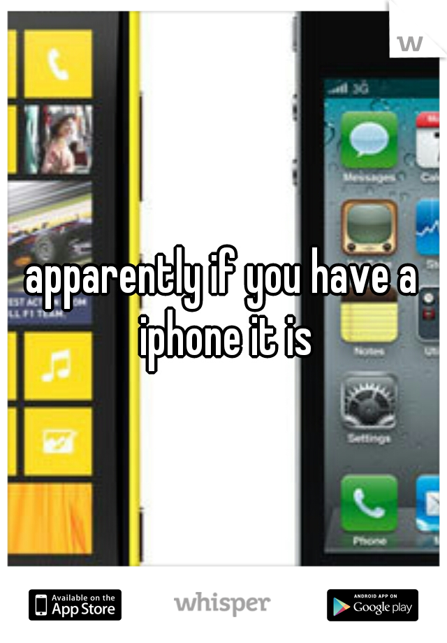 apparently if you have a iphone it is