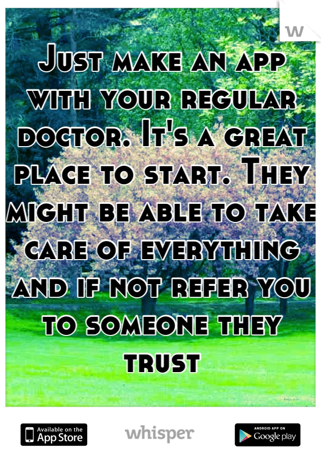 Just make an app with your regular doctor. It's a great place to start. They might be able to take care of everything and if not refer you to someone they trust

