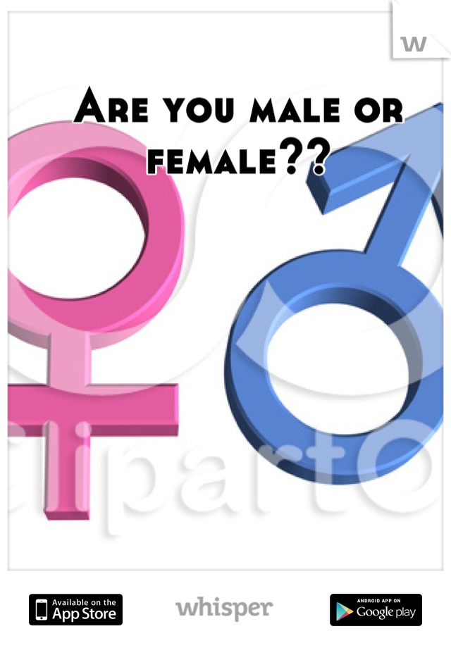 Are you male or female??