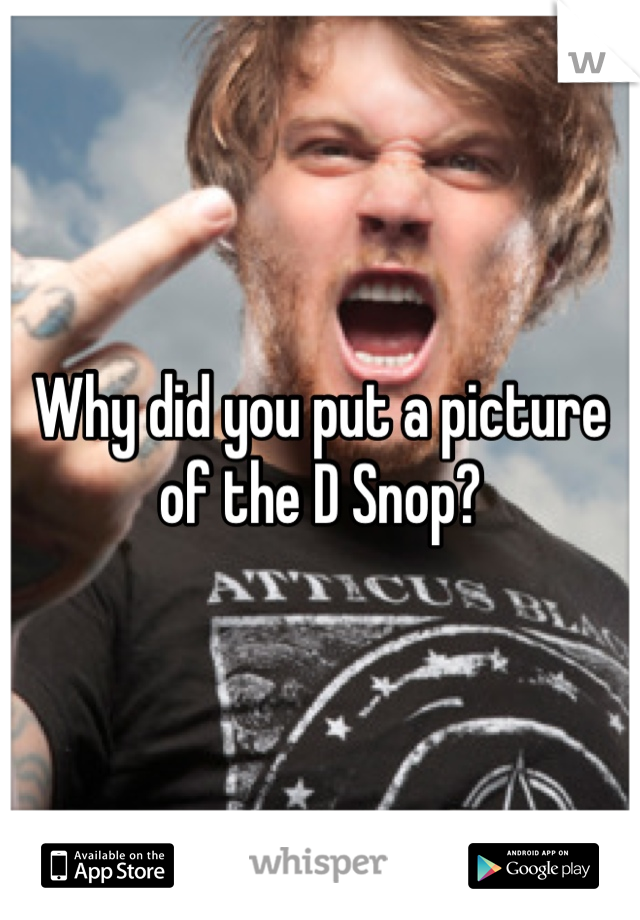 Why did you put a picture of the D Snop?