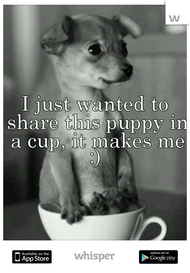 I just wanted to share this puppy in a cup, it makes me :) 
