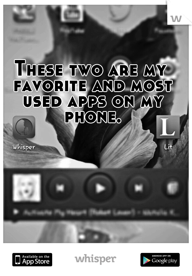 These two are my favorite and most used apps on my phone.