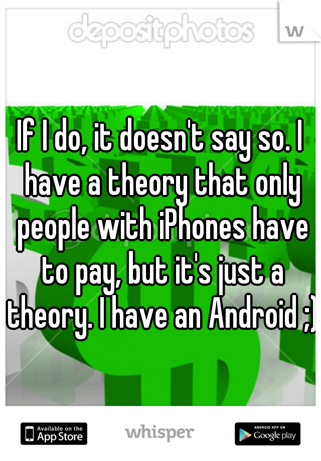 If I do, it doesn't say so. I have a theory that only people with iPhones have to pay, but it's just a theory. I have an Android ;)