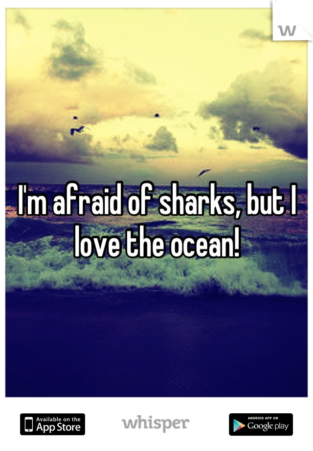 I'm afraid of sharks, but I love the ocean!