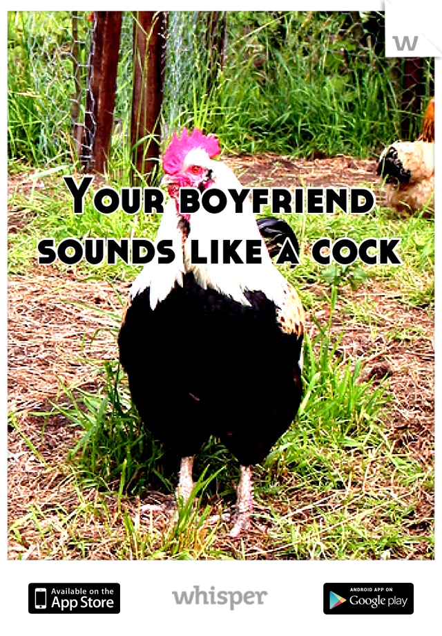 Your boyfriend sounds like a cock