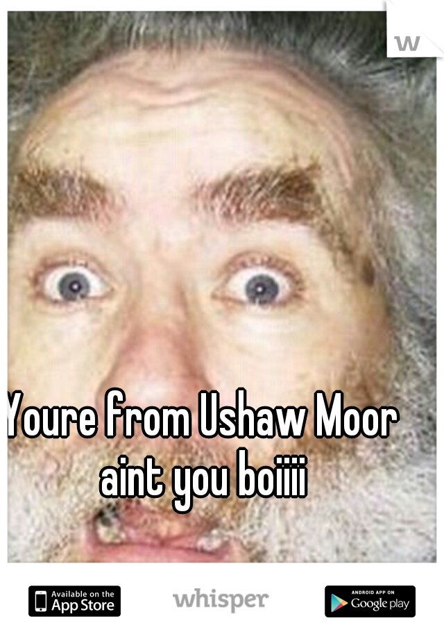 Youre from Ushaw Moor aint you boiiii