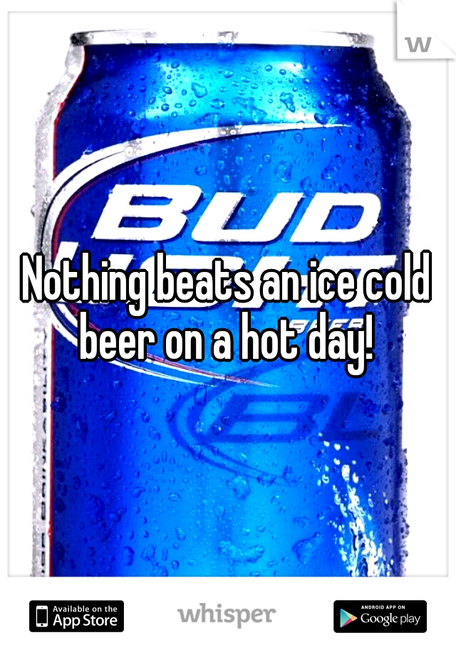 Nothing beats an ice cold beer on a hot day! 