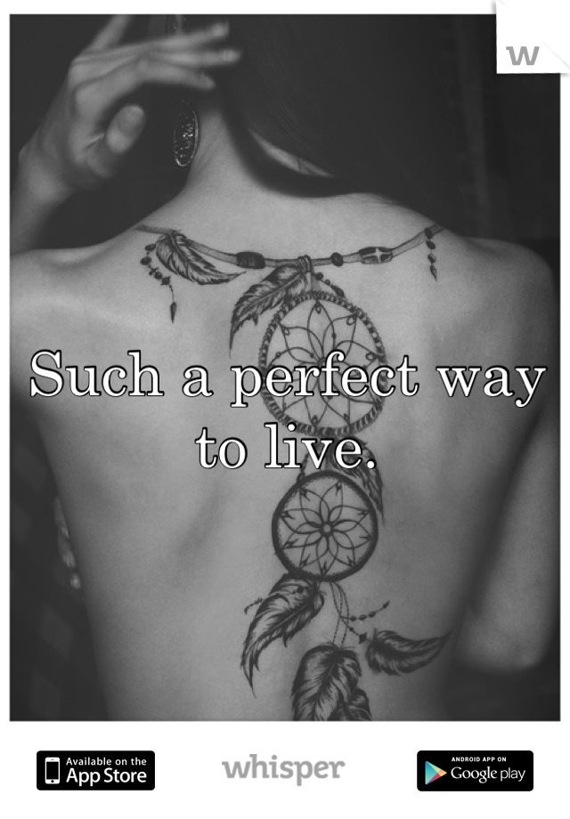 Such a perfect way to live.