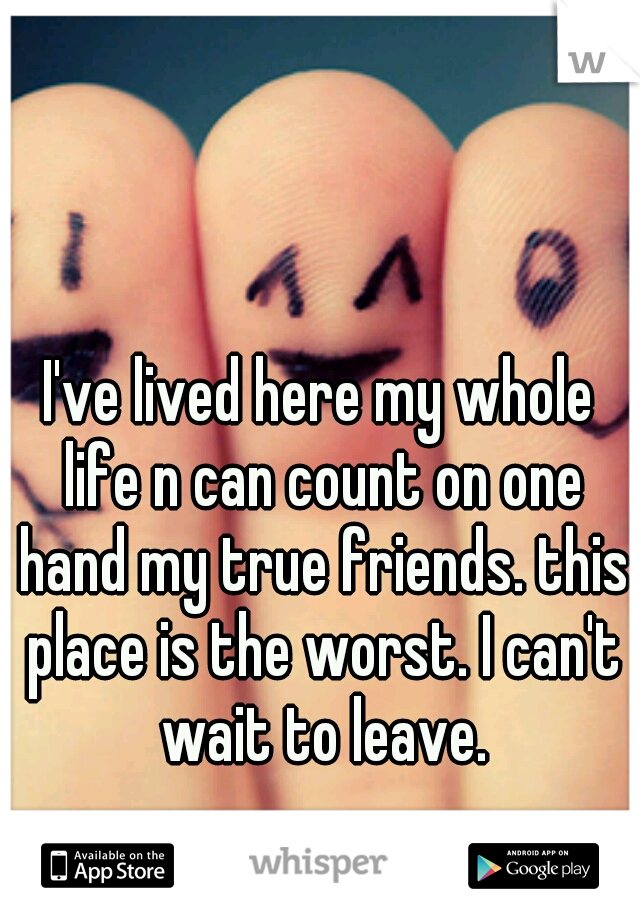 I've lived here my whole life n can count on one hand my true friends. this place is the worst. I can't wait to leave.