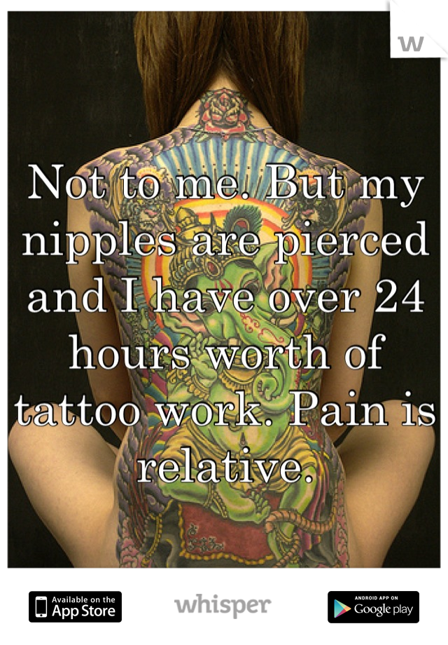 Not to me. But my nipples are pierced and I have over 24 hours worth of tattoo work. Pain is relative.