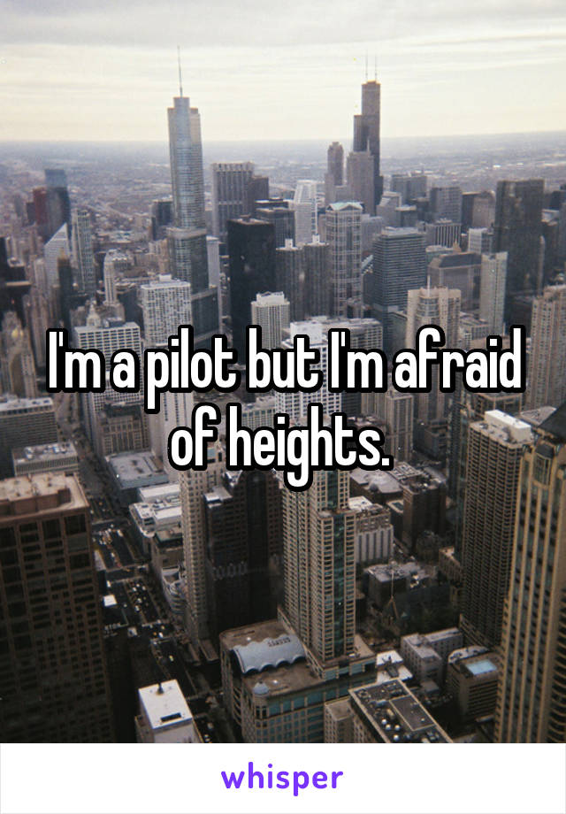 I'm a pilot but I'm afraid of heights. 