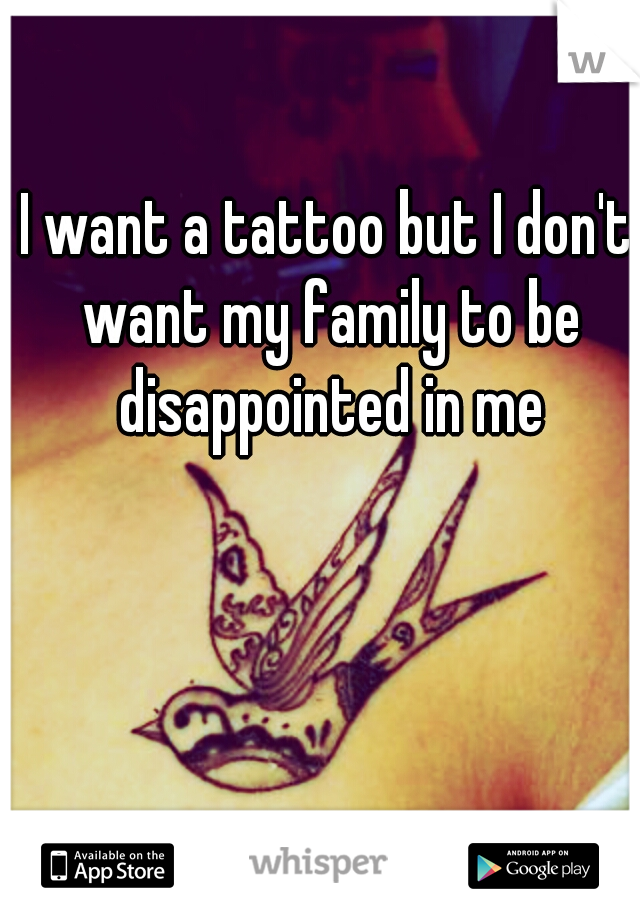 I want a tattoo but I don't want my family to be disappointed in me