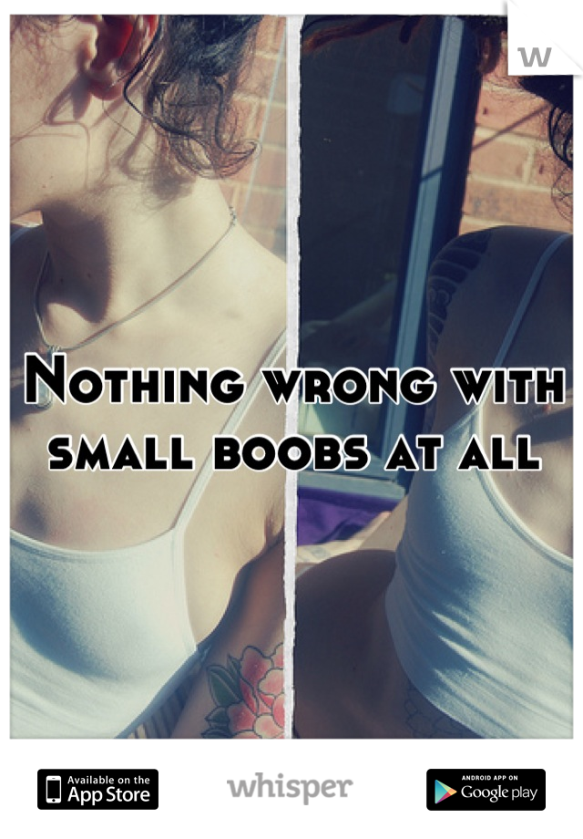 Nothing wrong with small boobs at all