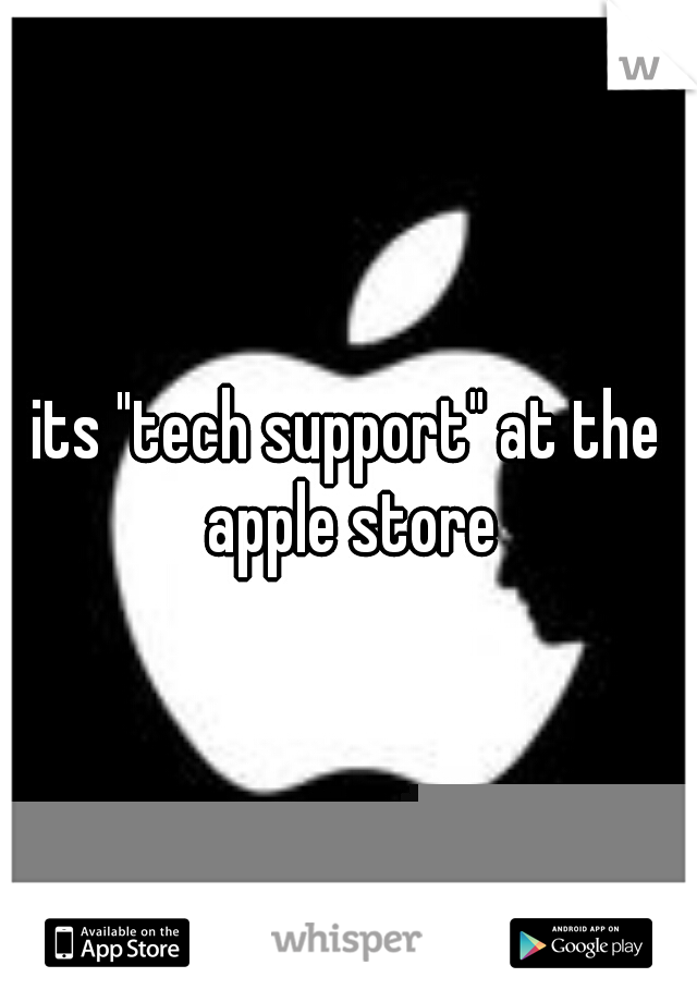 its "tech support" at the apple store