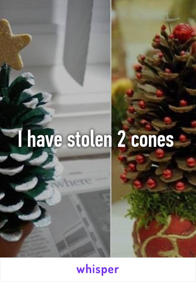 I have stolen 2 cones 