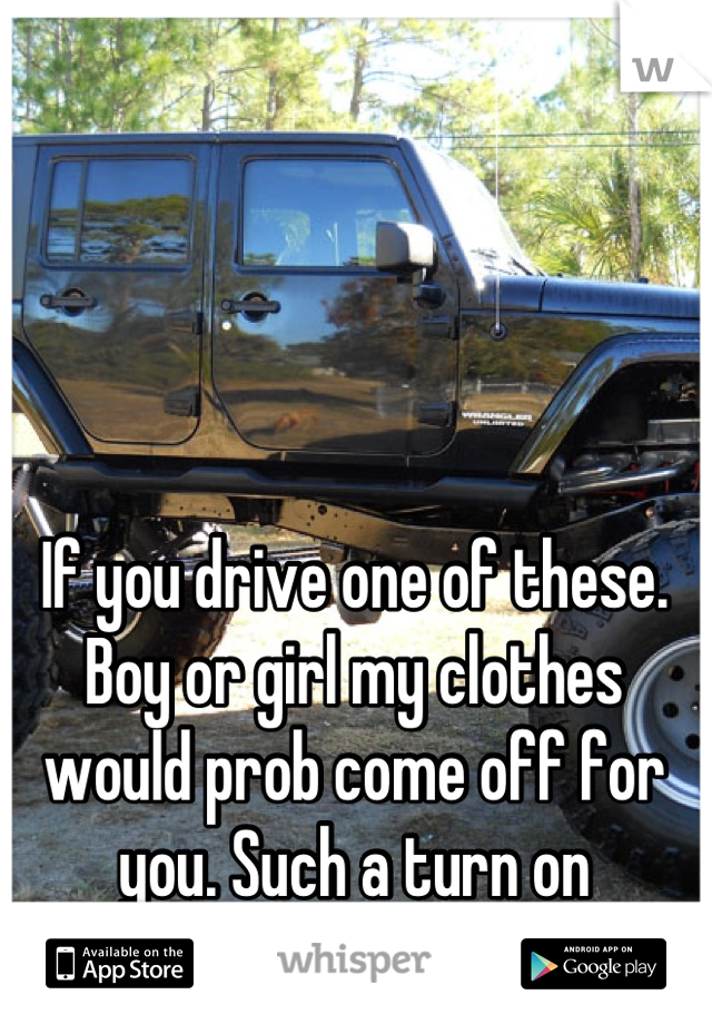 If you drive one of these. Boy or girl my clothes would prob come off for you. Such a turn on