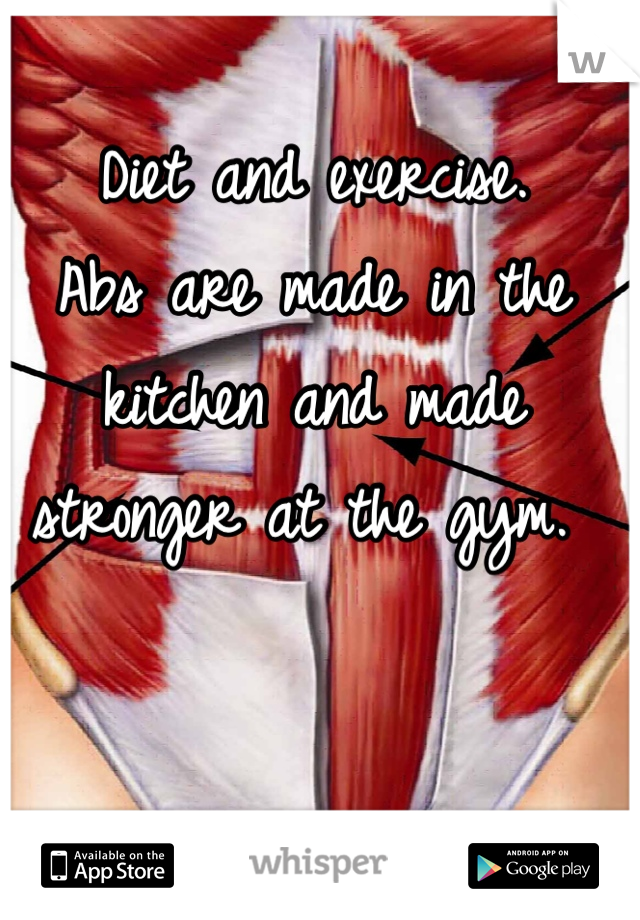 Diet and exercise. 
Abs are made in the kitchen and made stronger at the gym. 