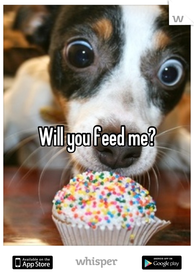 Will you feed me?
