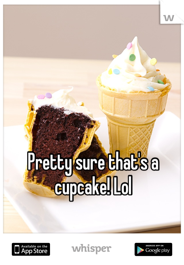 Pretty sure that's a cupcake! Lol