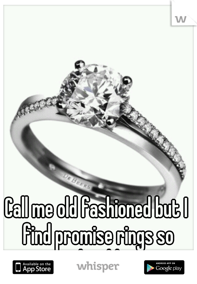 Call me old fashioned but I find promise rings so adorable.