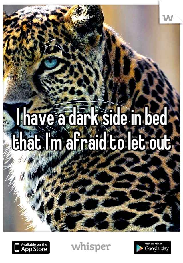 I have a dark side in bed that I'm afraid to let out