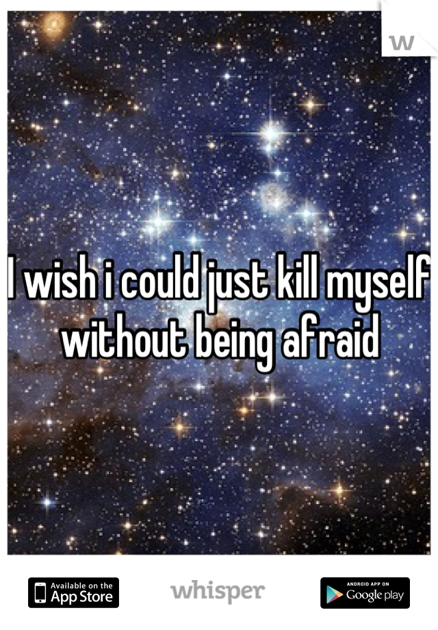 I wish i could just kill myself without being afraid