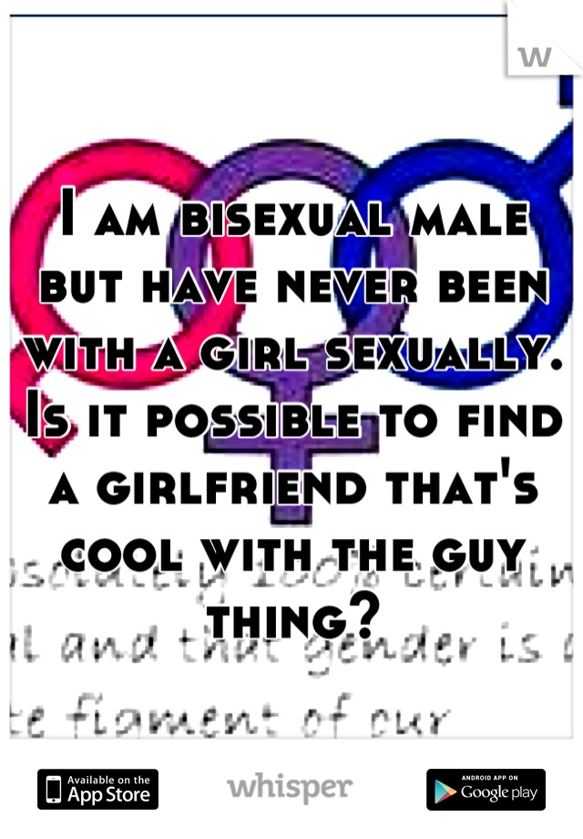 I am bisexual male but have never been with a girl sexually. Is it possible to find a girlfriend that's cool with the guy thing?