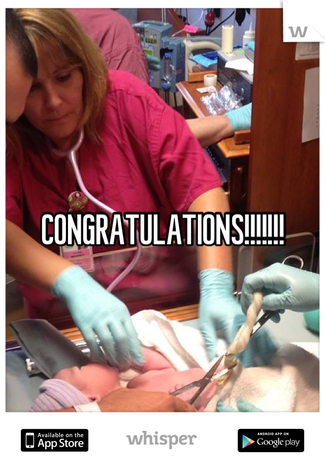 CONGRATULATIONS!!!!!!!