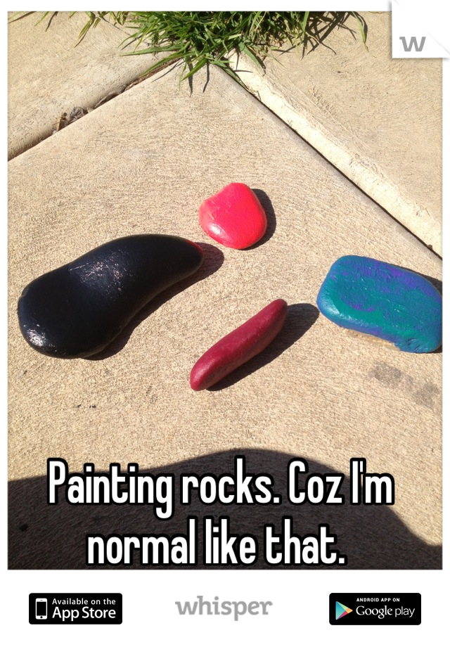 Painting rocks. Coz I'm normal like that. 